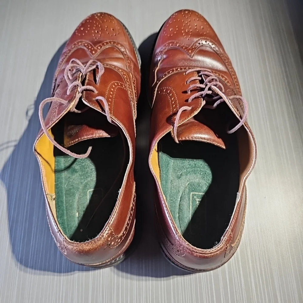 Rockport Brown Leather‎ Brogue Wingtip Oxford Dress Shoes Mens 9.5 M1771 Fair PO